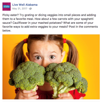 girl with broccoli