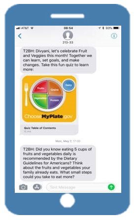 screen shot of texts