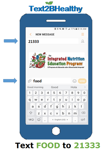 text2bhealthy screenshot of sign up page