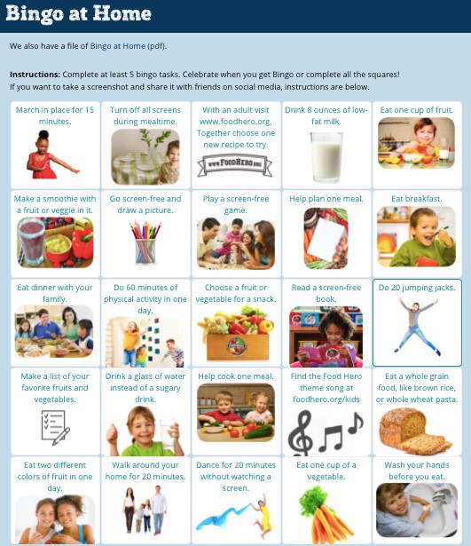 Sample Bingo Cards