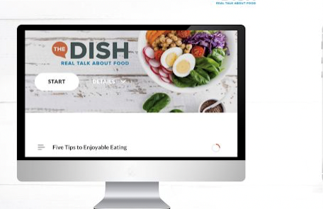 Computer screen with The Dish program