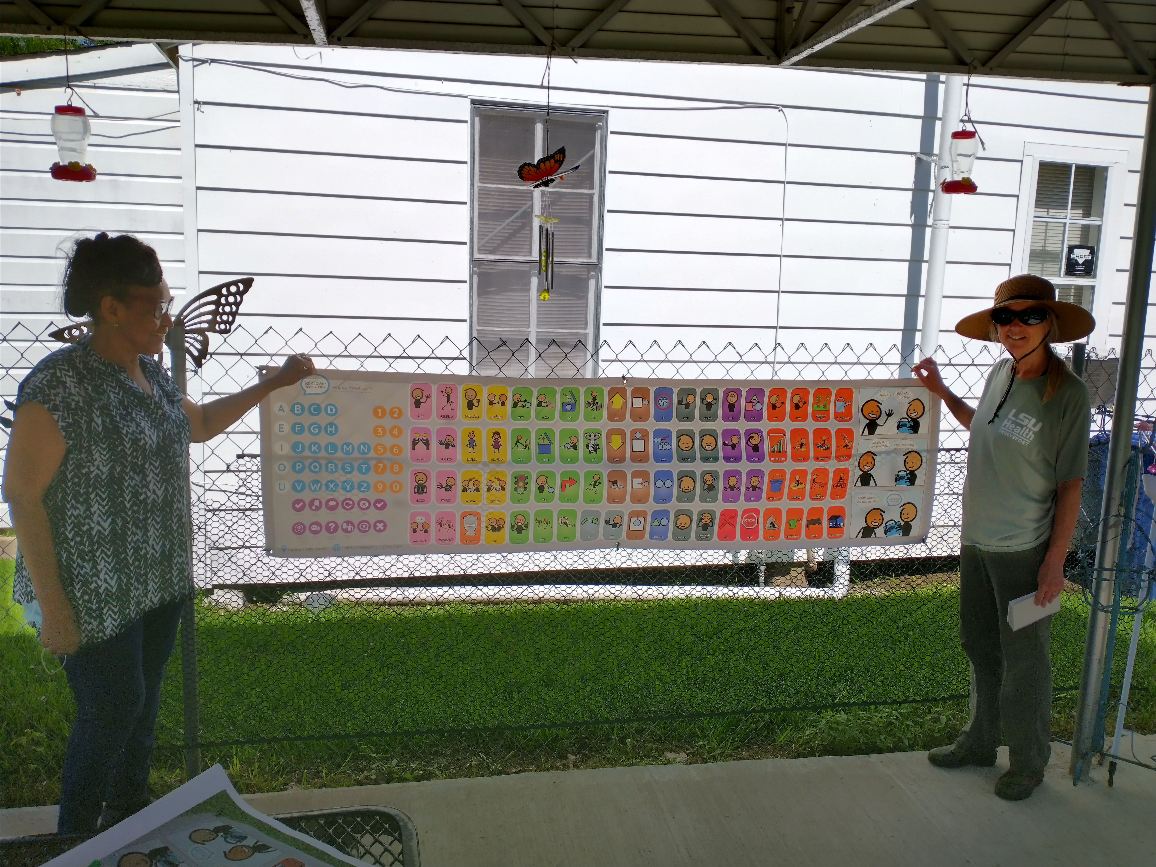 Communication Board at LSU garden