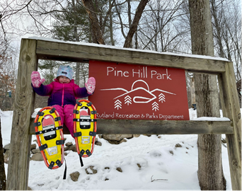 Rutland County libraries loan free snowshoes which CAO highlights in the Winter Passport
