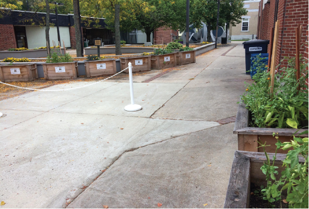 photo of planters on Main Street in Westbrook.