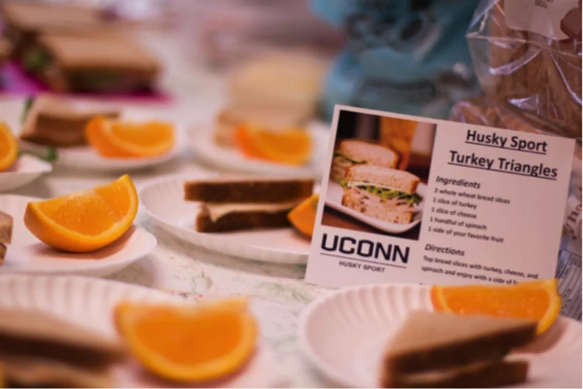 a table with snacks