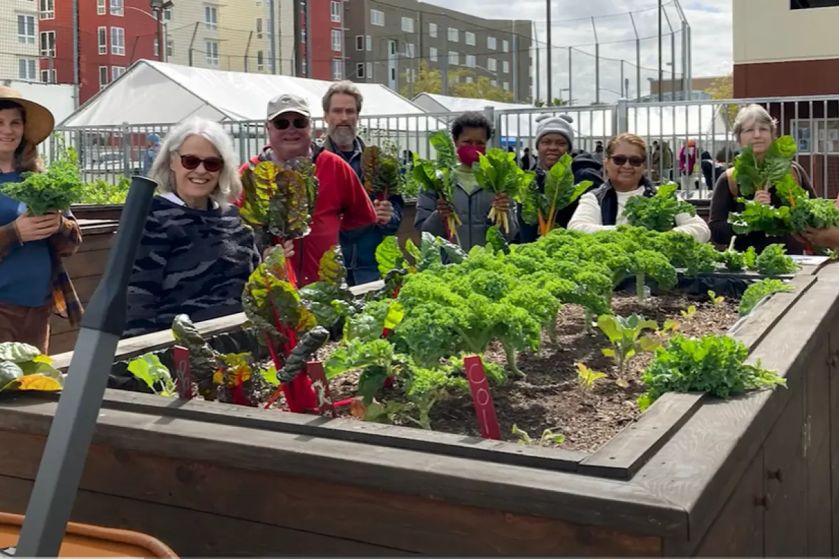 Screenshot from 2023 CalFresh Success Story video - The Copley-Price YMCA’s Kinship Family Garden Project