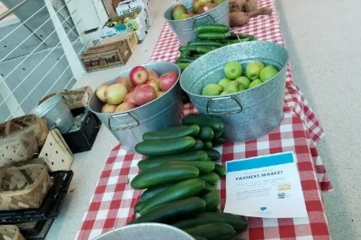 Produce at a Library Farmers Market in South Carolina