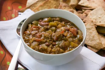 beef and bean chile verde
