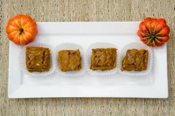 pumpkin squares on a plate