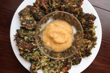 spinach and potato latkes