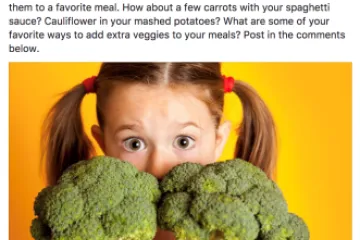 girl with broccoli