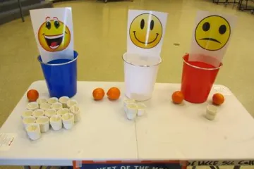 3 cups used for voting