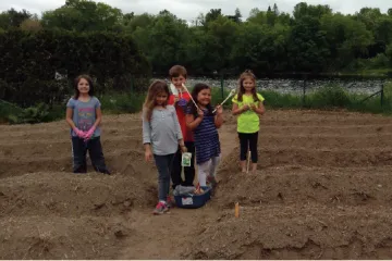 youth in a field