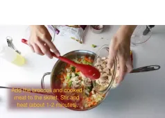 mixing ingredients together in a bowl with instructional text 