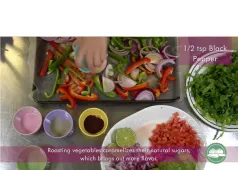 Screenshot of recipe video showing mise en place. 