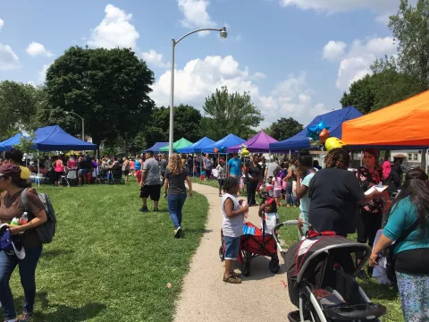 crowds of people at the carnival