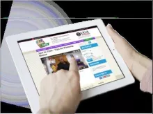 person holding a tablet